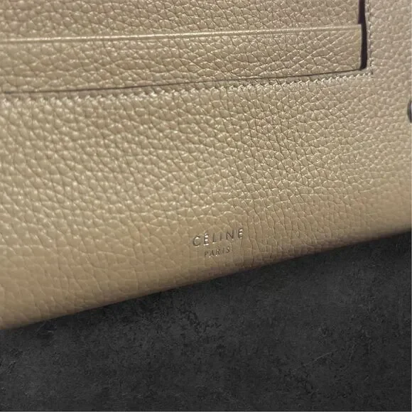 Céline Paris Beige Leather Wallet Chain Shoulder Bag - Picture 6 of 17